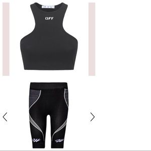 Off white shorts two piece set